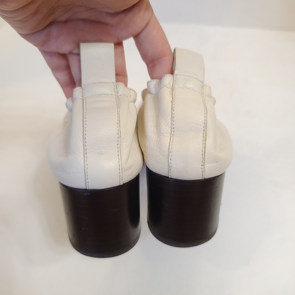Everlane Off-White Leather Block Heel Pumps - Picture 6 of 16